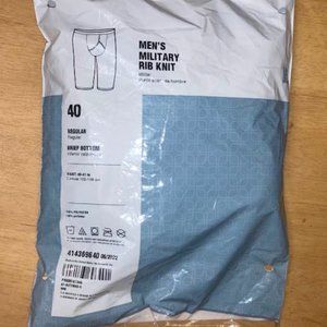 Mormon LDS Garments Underwear Men's Military Rib Knit Brief Bottom SIZE 40 GREEN